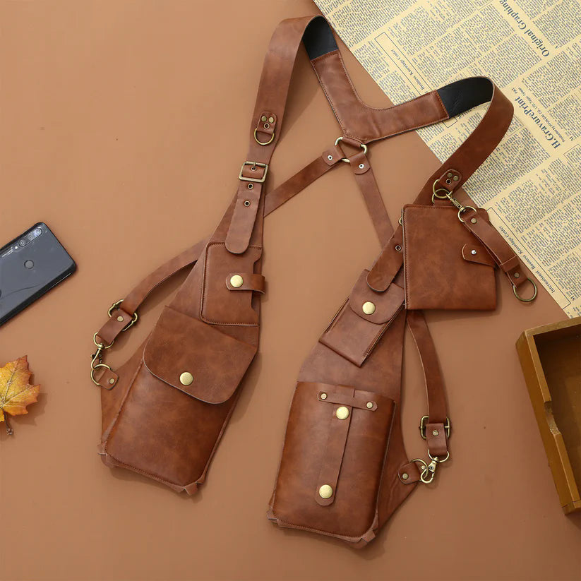 SecureCarry™ – Arnês de Couro Anti-Roubo