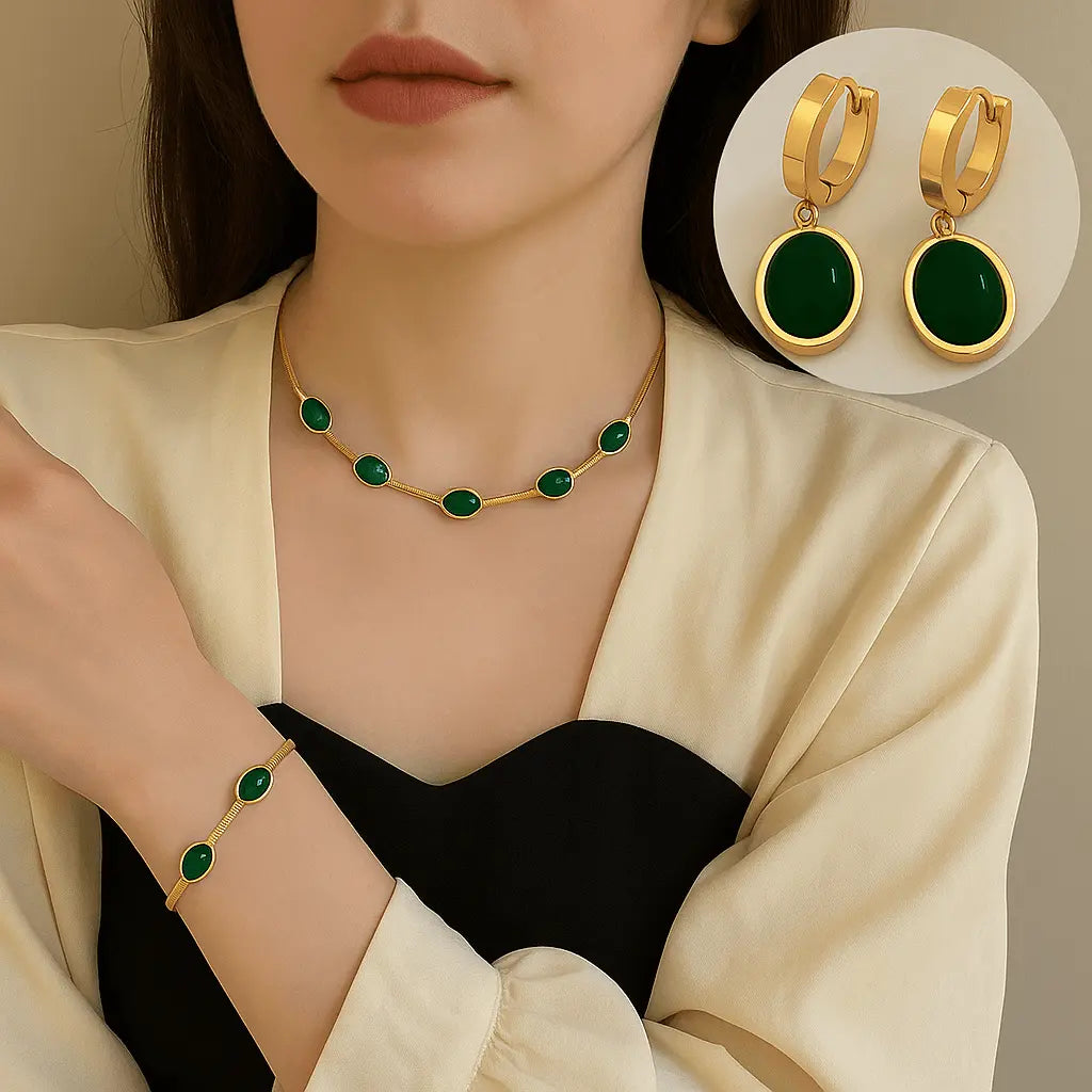 EmeraldJewelry™ 3 Conjunto para a sorte e o bem-estar
