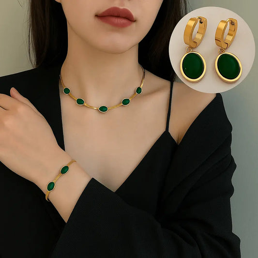 EmeraldJewelry™ 3 Conjunto para a sorte e o bem-estar