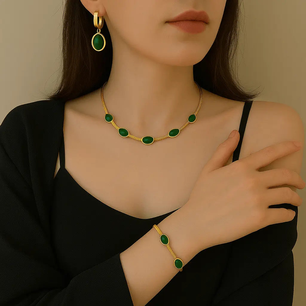 EmeraldJewelry™ 3 Conjunto para a sorte e o bem-estar