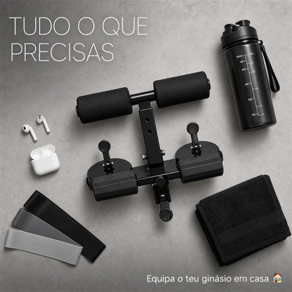 Barra de Abdominais com Ventosas - Treine em Casa 💪