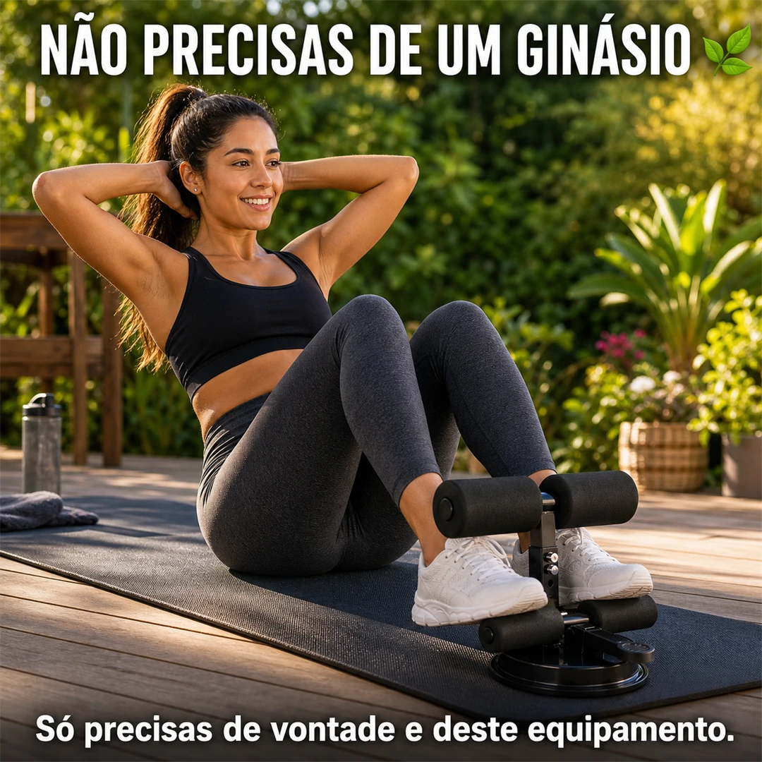Barra de Abdominais com Ventosas - Treine em Casa 💪