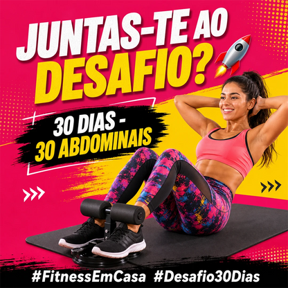 Barra de Abdominais com Ventosas - Treine em Casa 💪