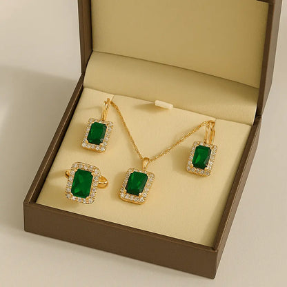 RoyalEmerald™ - Conjunto de Joias Elegante para Mulheres