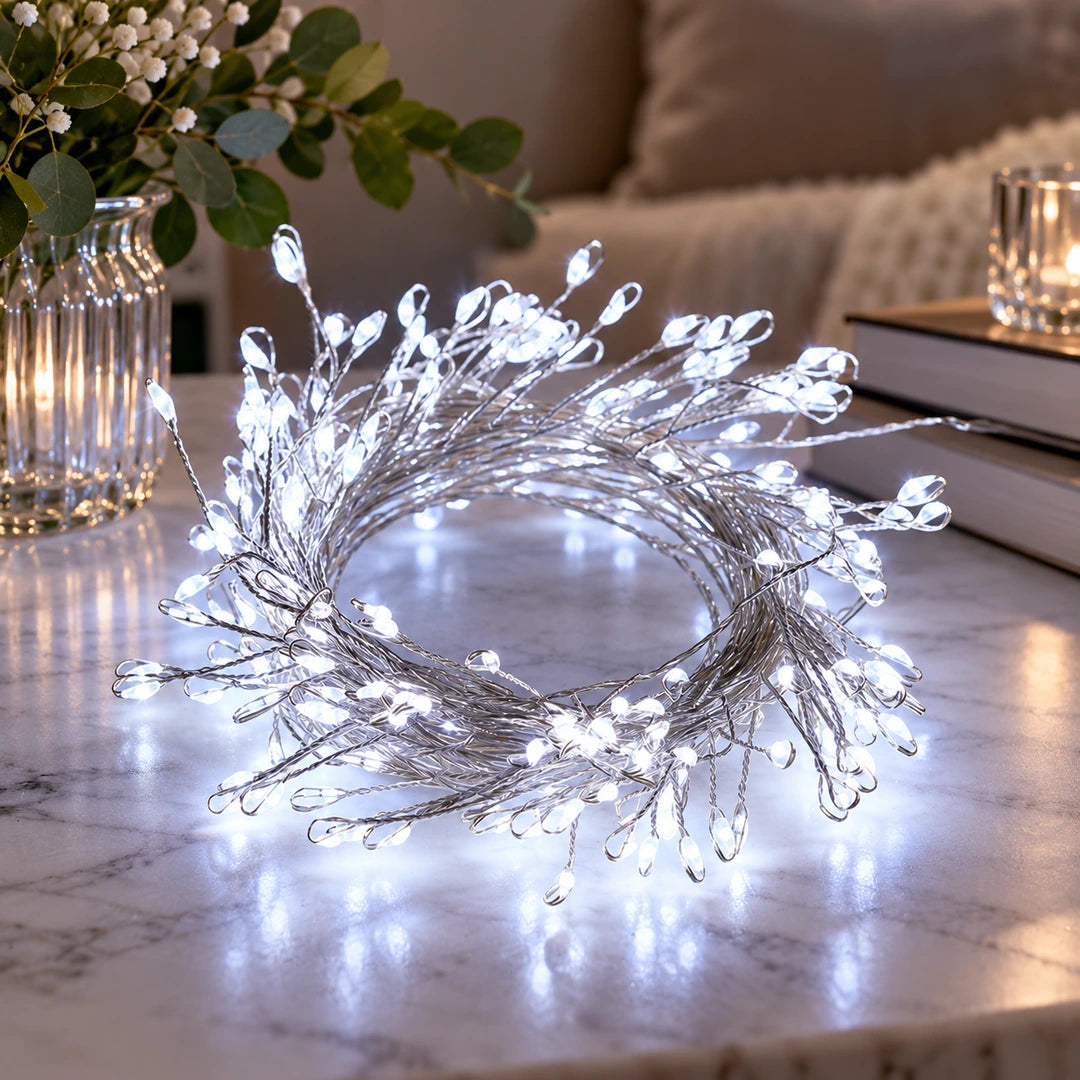 💡 Fio de Luz LED Ramificado — Branco, 9 m e 300 LED
