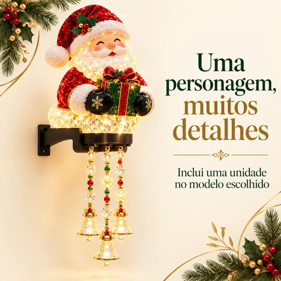 🎅 Personagens Luminosas de Natal — Decoração com Pendentes