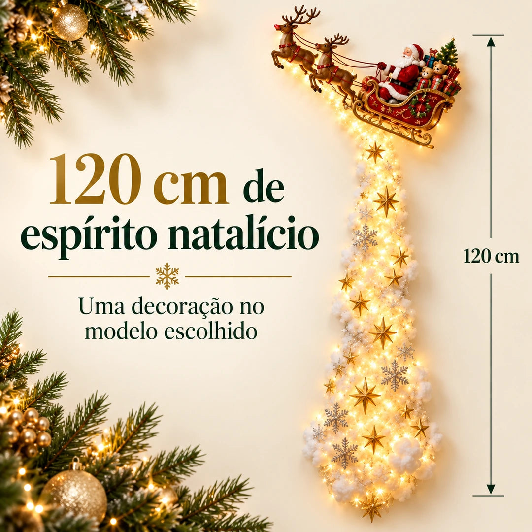 ✨ Rasto Mágico de Natal — Decoração Luminosa de Parede