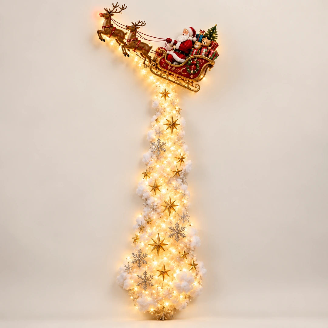 ✨ Rasto Mágico de Natal — Decoração Luminosa de Parede