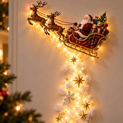 ✨ Rasto Mágico de Natal — Decoração Luminosa de Parede
