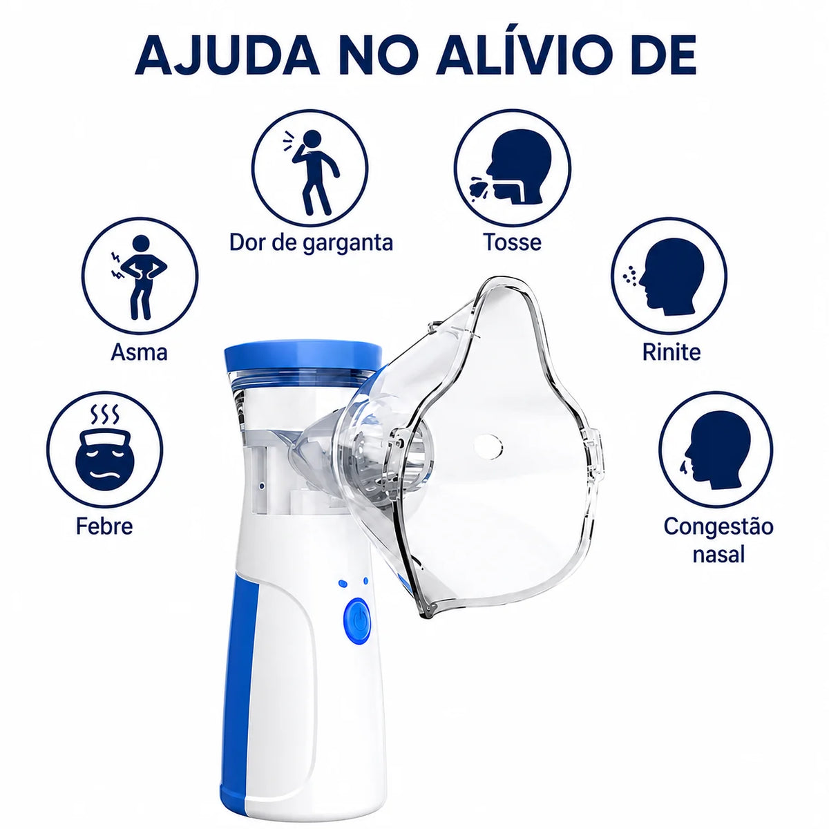 BreatheMate™ - Nebulizador portátil de malha