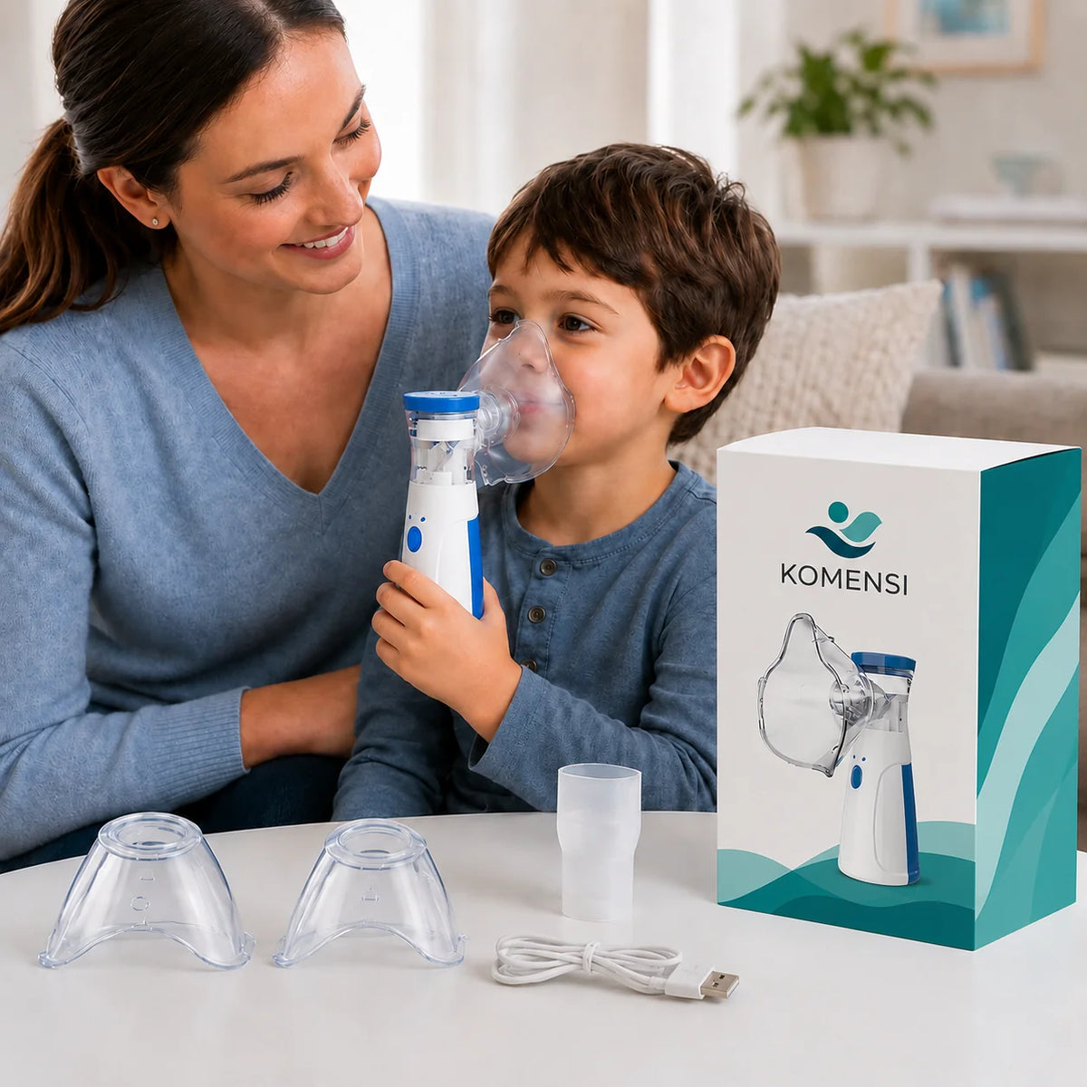 BreatheMate™ - Nebulizador portátil de malha